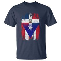 Dominican Puerto Rican Flag T Shirt Mixed Heritage Pride