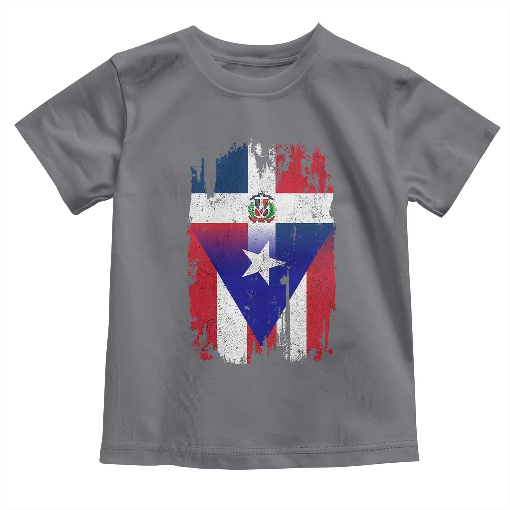 Dominican Puerto Rican Flag Toddler T Shirt Mixed Heritage Pride