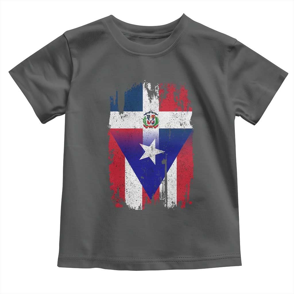 Dominican Puerto Rican Flag Toddler T Shirt Mixed Heritage Pride
