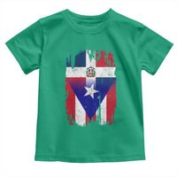 Dominican Puerto Rican Flag Toddler T Shirt Mixed Heritage Pride