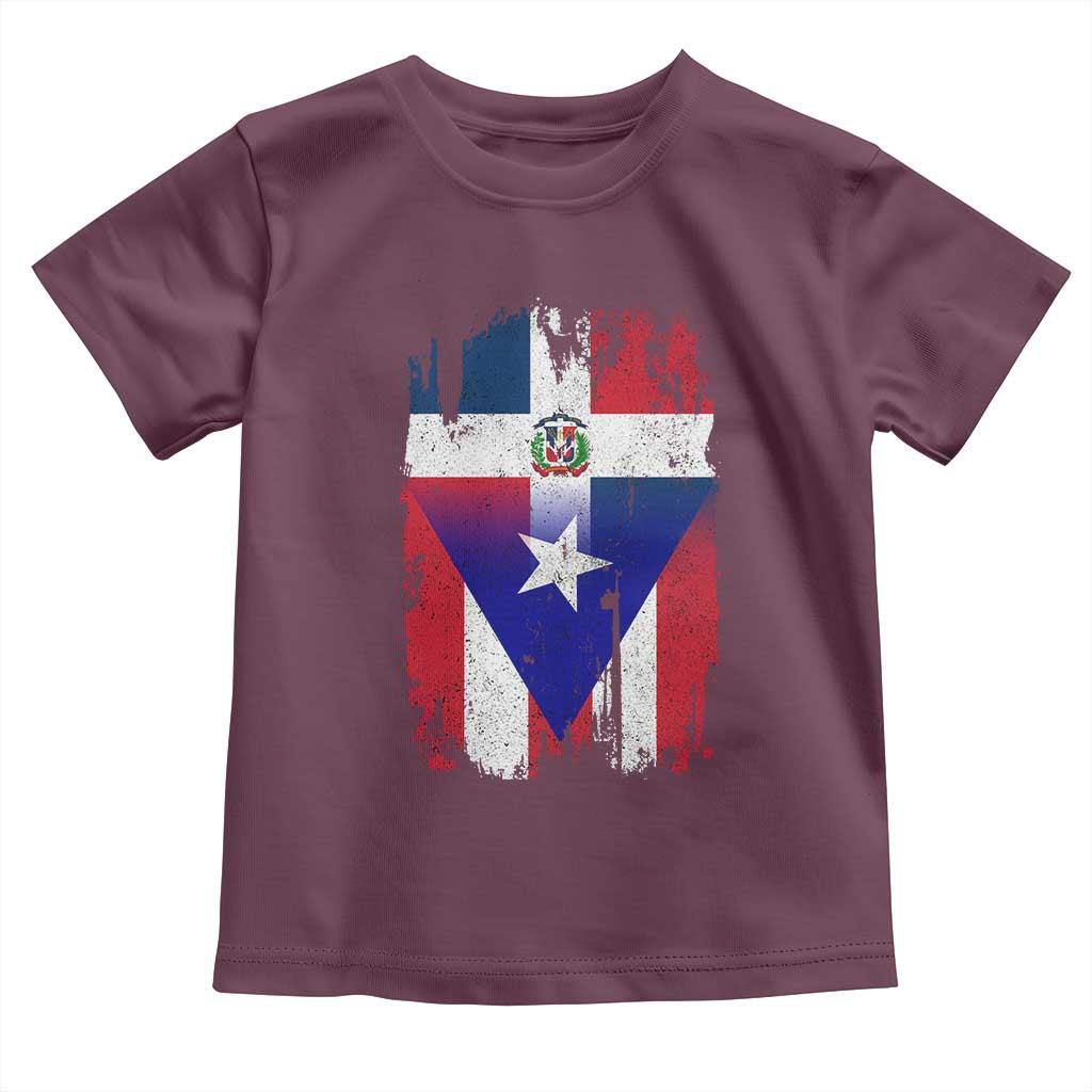 Dominican Puerto Rican Flag Toddler T Shirt Mixed Heritage Pride