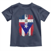 Dominican Puerto Rican Flag Toddler T Shirt Mixed Heritage Pride