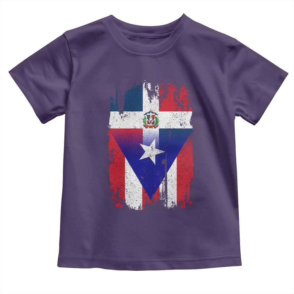 Dominican Puerto Rican Flag Toddler T Shirt Mixed Heritage Pride