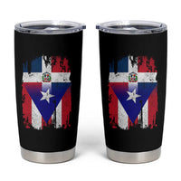 Dominican Puerto Rican Flag Tumbler Cup Mixed Heritage Pride