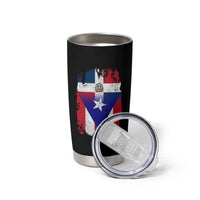 Dominican Puerto Rican Flag Tumbler Cup Mixed Heritage Pride