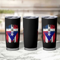Dominican Puerto Rican Flag Tumbler Cup Mixed Heritage Pride