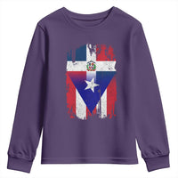 Dominican Puerto Rican Flag Youth Sweatshirt Mixed Heritage Pride