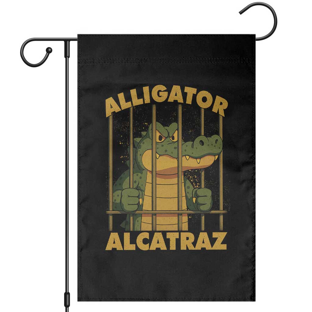 Alligator Alcatraz Florida Everglades Garden Flag Funny Political Satire Meme - Wonder Print Shop