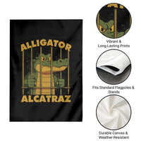 Alligator Alcatraz Florida Everglades Garden Flag Funny Political Satire Meme - Wonder Print Shop