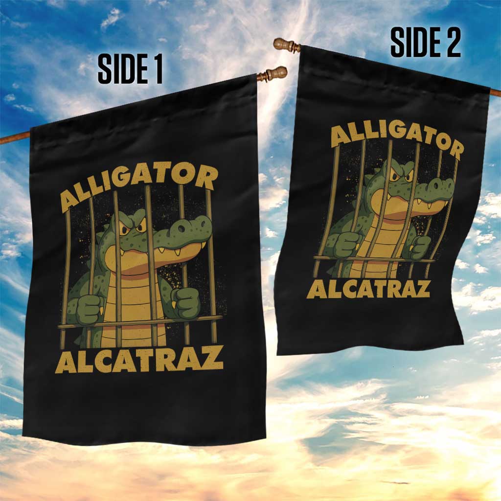 Alligator Alcatraz Florida Everglades Garden Flag Funny Political Satire Meme - Wonder Print Shop