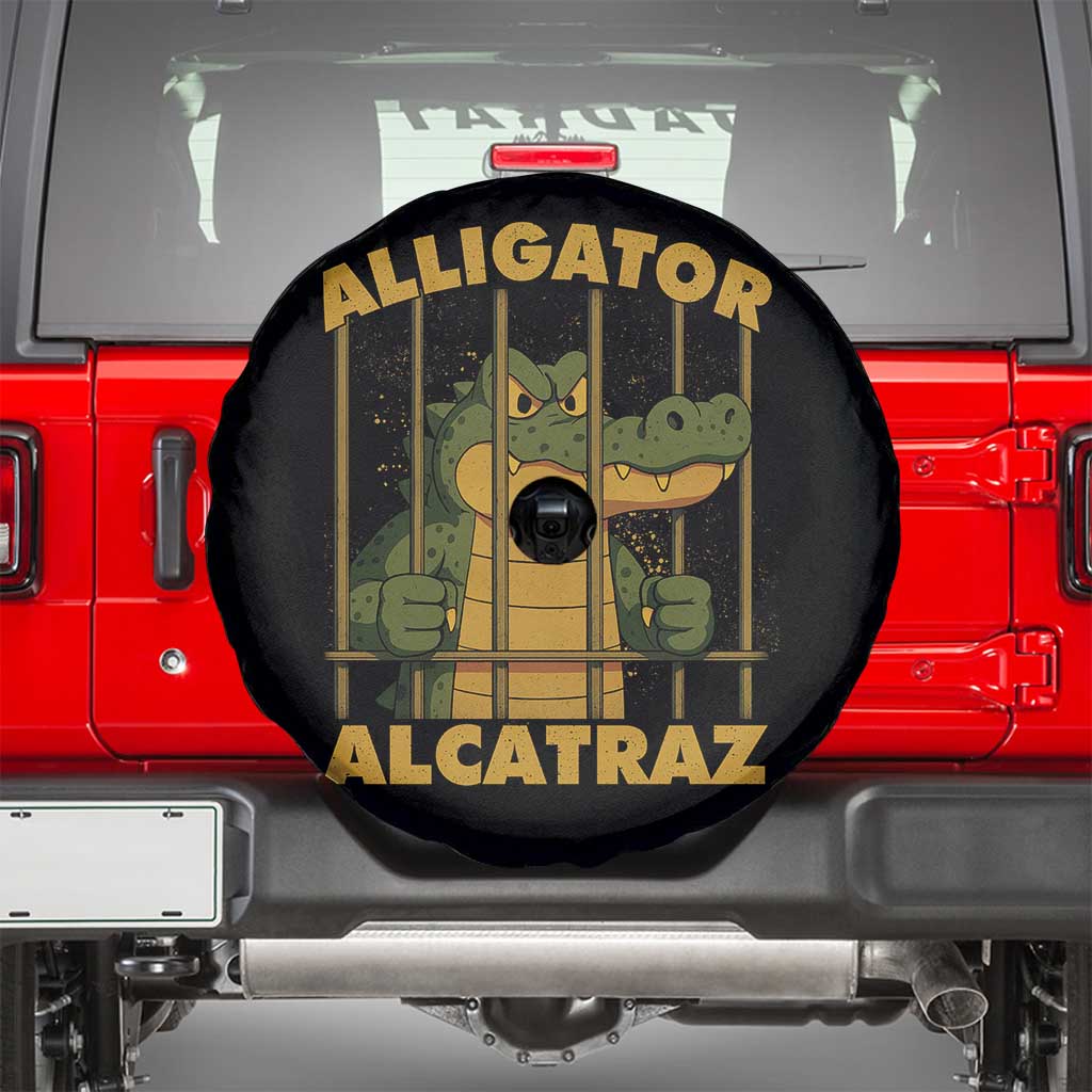 Alligator Alcatraz Florida Everglades Spare Tire Cover Funny Political Satire Meme - Wonder Print Shop