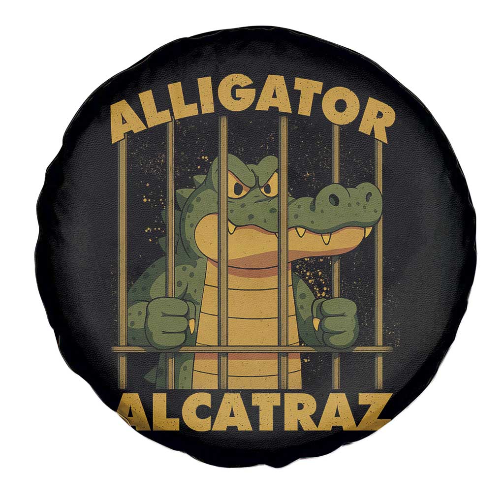 Alligator Alcatraz Florida Everglades Spare Tire Cover Funny Political Satire Meme - Wonder Print Shop