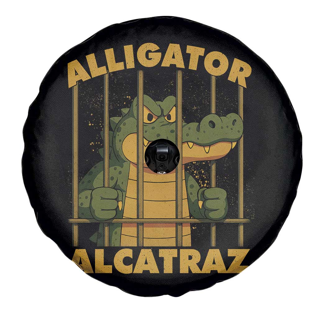Alligator Alcatraz Florida Everglades Spare Tire Cover Funny Political Satire Meme - Wonder Print Shop