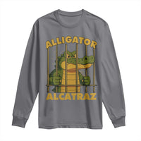 Alligator Alcatraz Florida Everglades Long Sleeve Shirt Funny Political Satire Meme - Wonder Print Shop