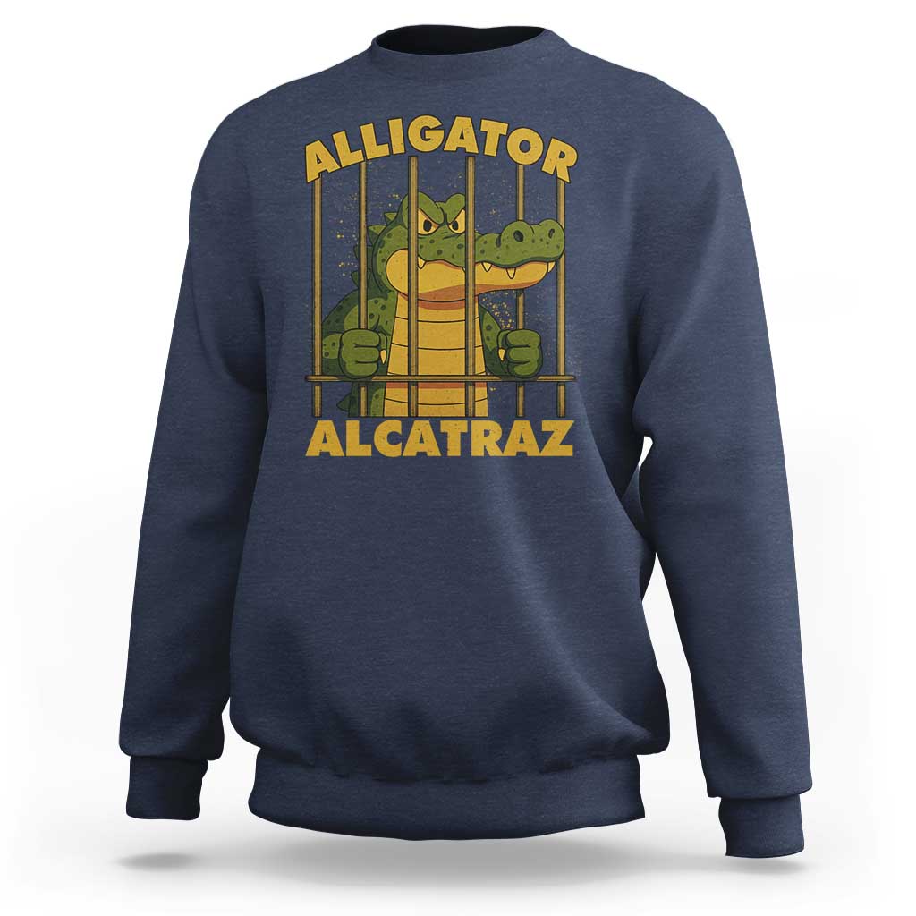 Alligator Alcatraz Florida Everglades Sweatshirt Funny Political Satire Meme - Wonder Print Shop