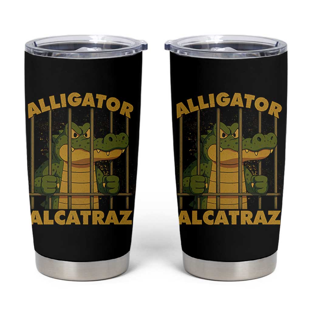 Alligator Alcatraz Florida Everglades Tumbler Cup Funny Political Satire Meme - Wonder Print Shop