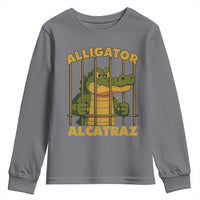 Alligator Alcatraz Florida Everglades Youth Sweatshirt Funny Political Satire Meme - Wonder Print Shop