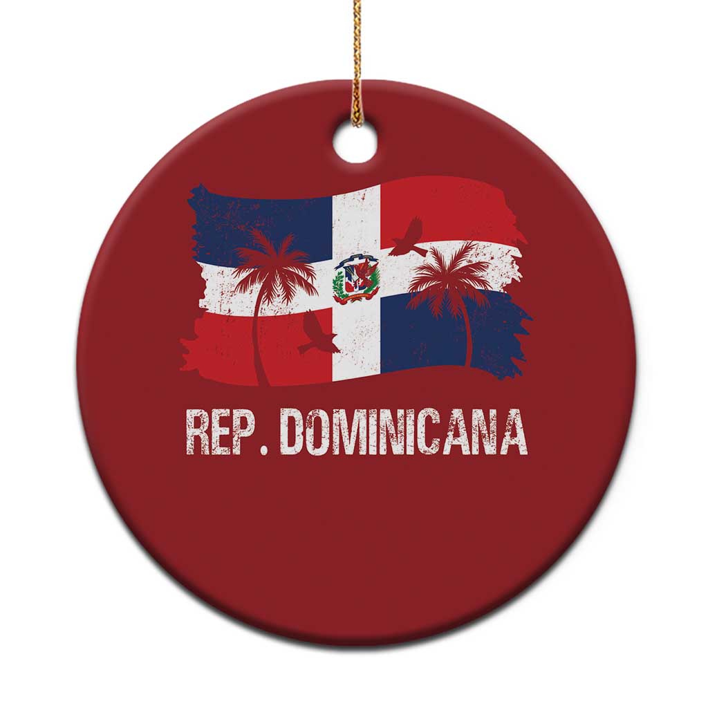 Dominican Republic Flag Christmas Ornament Island Pride Caribbean Heritage - Wonder Print Shop