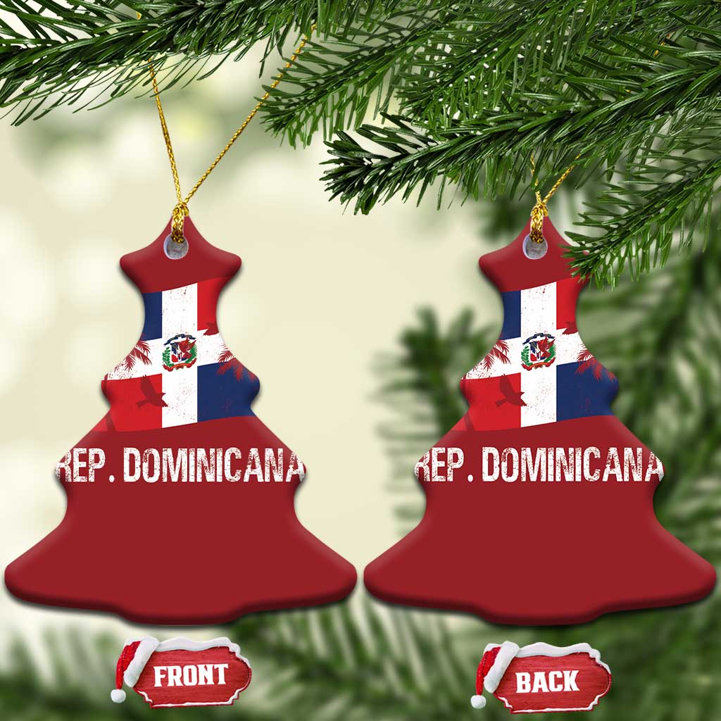 Dominican Republic Flag Christmas Ornament Island Pride Caribbean Heritage - Wonder Print Shop