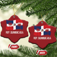 Dominican Republic Flag Christmas Ornament Island Pride Caribbean Heritage - Wonder Print Shop