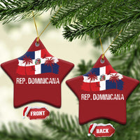 Dominican Republic Flag Christmas Ornament Island Pride Caribbean Heritage - Wonder Print Shop