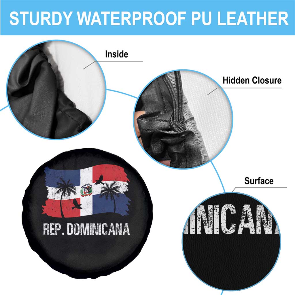 Dominican Republic Flag Spare Tire Cover Island Pride Caribbean Heritage - Wonder Print Shop