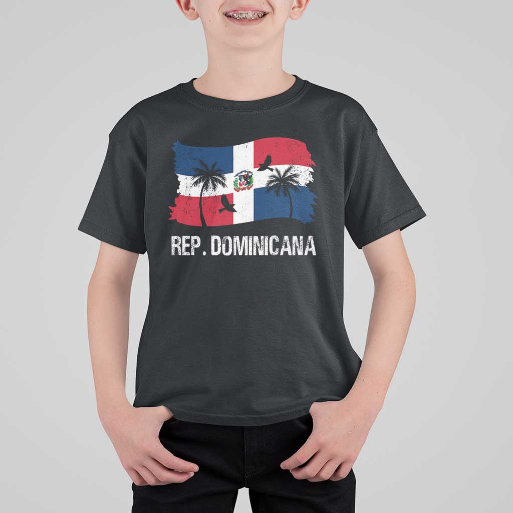 Dominican Republic Flag T Shirt For Kid Island Pride Caribbean Heritage - Wonder Print Shop