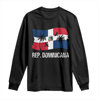 Dominican Republic Flag Long Sleeve Shirt Island Pride Caribbean Heritage - Wonder Print Shop