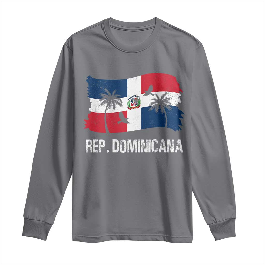 Dominican Republic Flag Long Sleeve Shirt Island Pride Caribbean Heritage - Wonder Print Shop