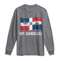 Dominican Republic Flag Long Sleeve Shirt Island Pride Caribbean Heritage - Wonder Print Shop