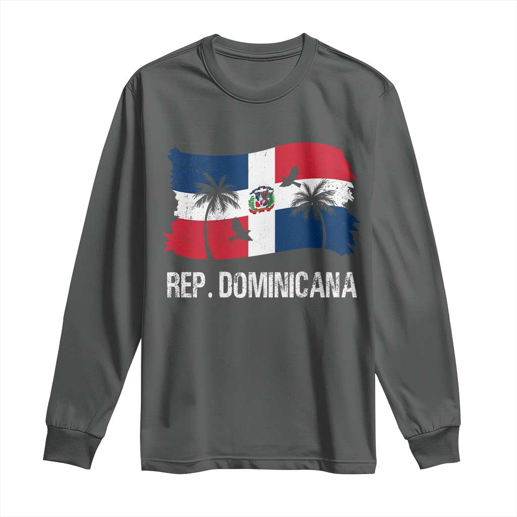 Dominican Republic Flag Long Sleeve Shirt Island Pride Caribbean Heritage - Wonder Print Shop