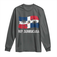 Dominican Republic Flag Long Sleeve Shirt Island Pride Caribbean Heritage - Wonder Print Shop