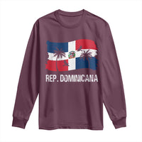 Dominican Republic Flag Long Sleeve Shirt Island Pride Caribbean Heritage - Wonder Print Shop