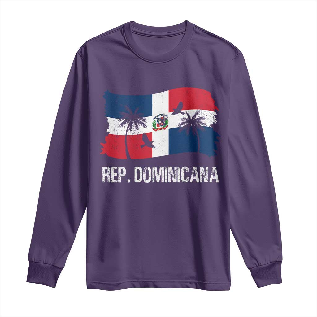 Dominican Republic Flag Long Sleeve Shirt Island Pride Caribbean Heritage - Wonder Print Shop