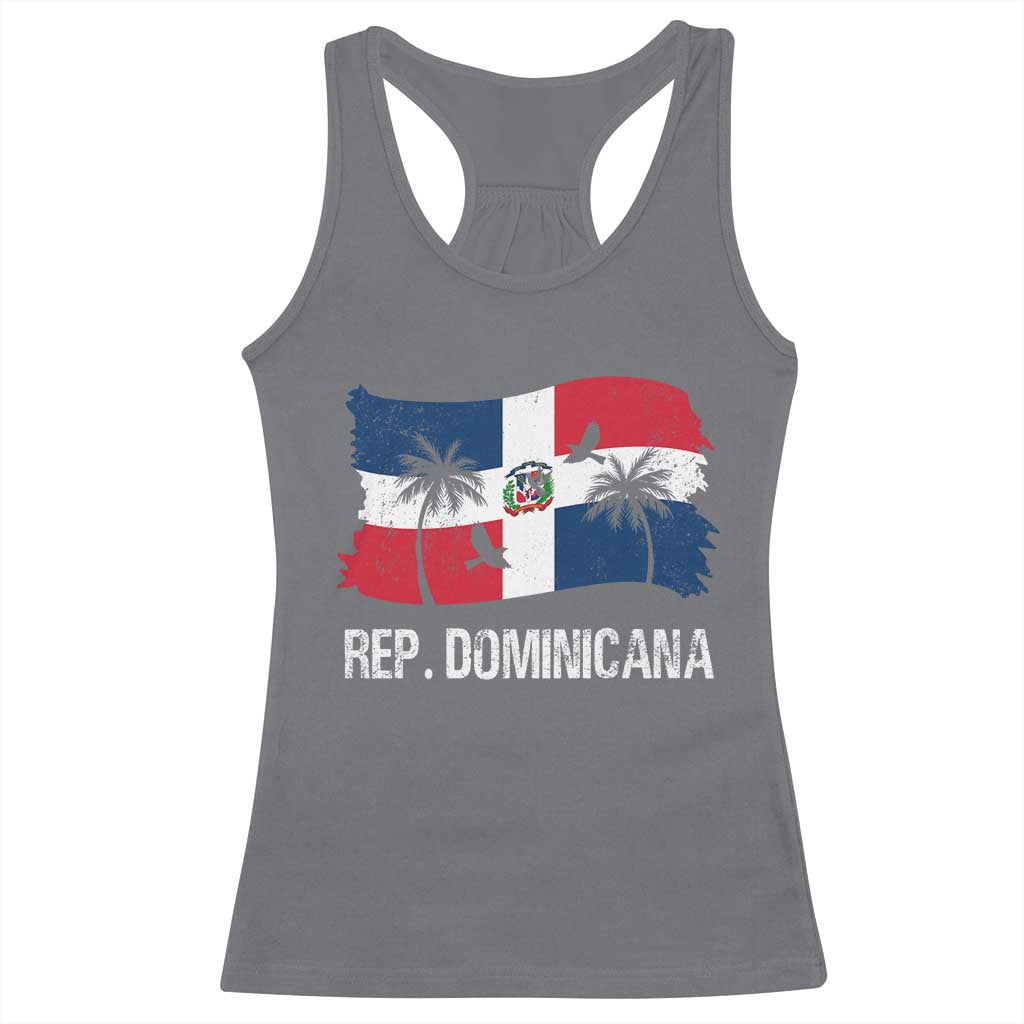 Dominican Republic Flag Racerback Tank Top Island Pride Caribbean Heritage - Wonder Print Shop