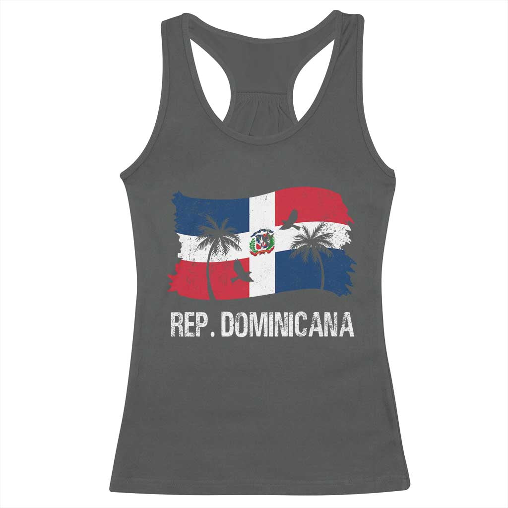 Dominican Republic Flag Racerback Tank Top Island Pride Caribbean Heritage - Wonder Print Shop