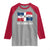 Dominican Republic Flag Raglan Shirt Island Pride Caribbean Heritage - Wonder Print Shop