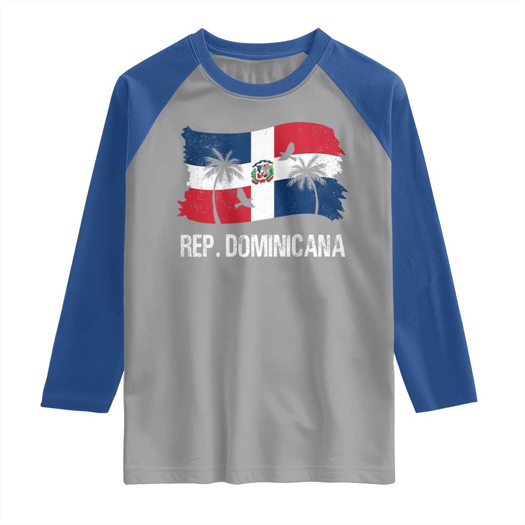 Dominican Republic Flag Raglan Shirt Island Pride Caribbean Heritage - Wonder Print Shop