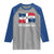 Dominican Republic Flag Raglan Shirt Island Pride Caribbean Heritage - Wonder Print Shop