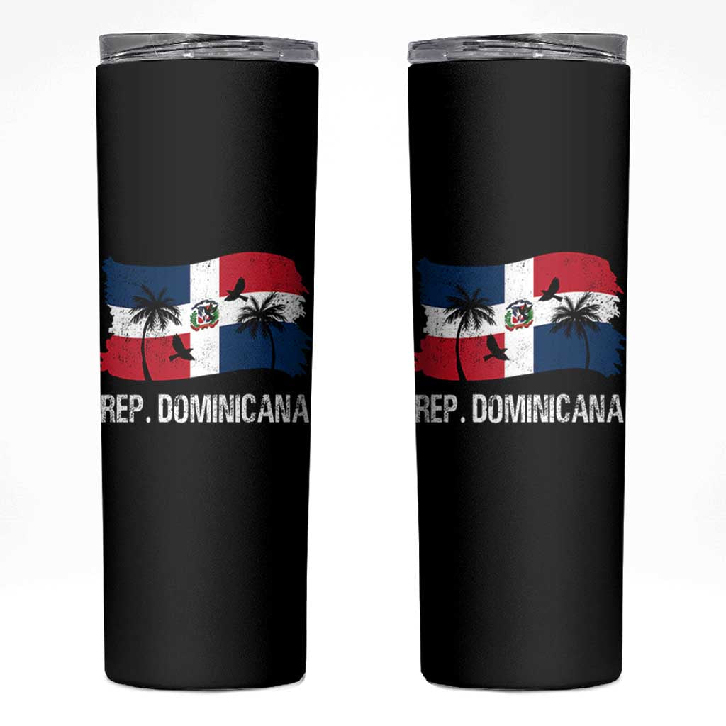 Dominican Republic Flag Skinny Tumbler Island Pride Caribbean Heritage - Wonder Print Shop