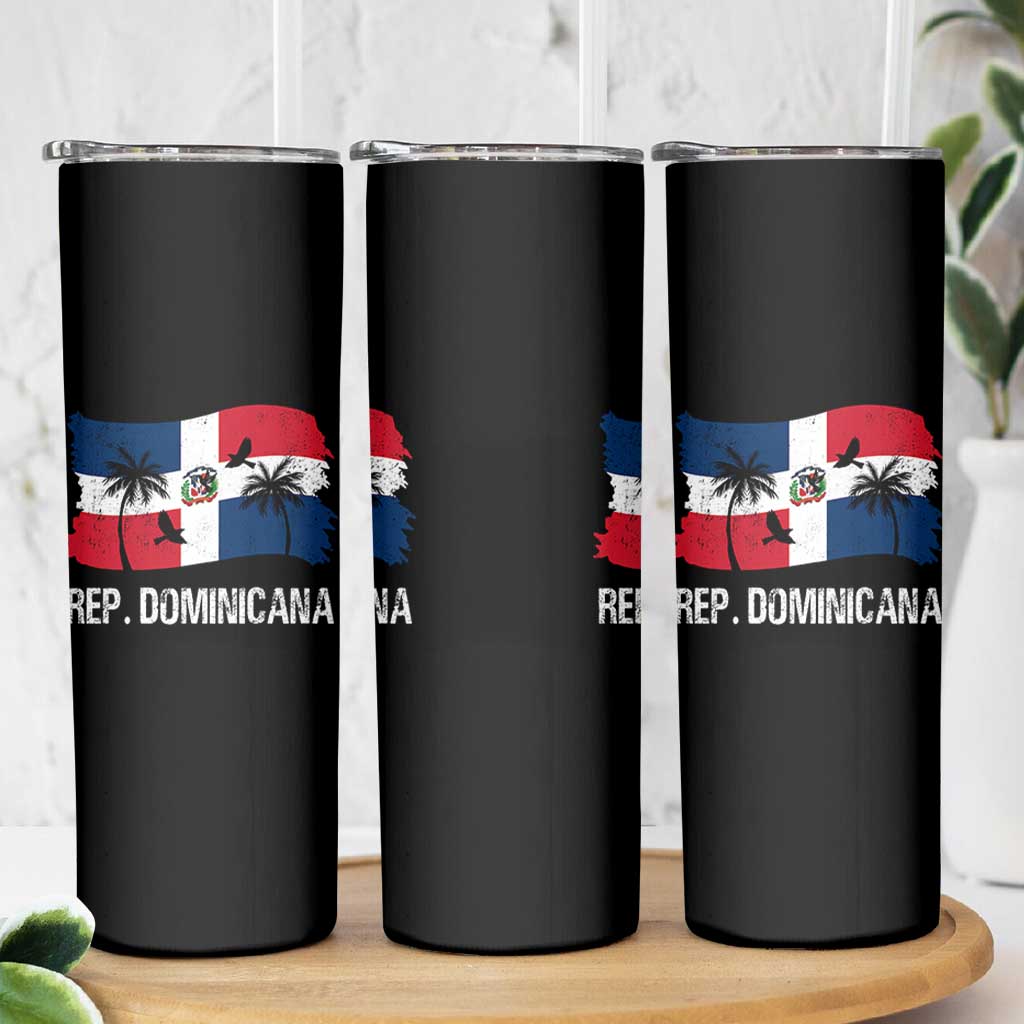 Dominican Republic Flag Skinny Tumbler Island Pride Caribbean Heritage - Wonder Print Shop