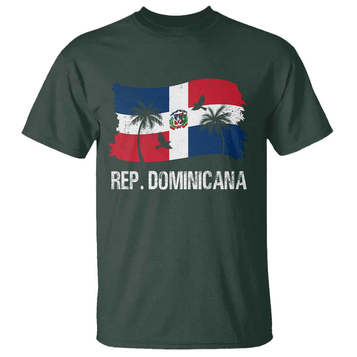 Dominican Republic Flag T Shirt Island Pride Caribbean Heritage - Wonder Print Shop