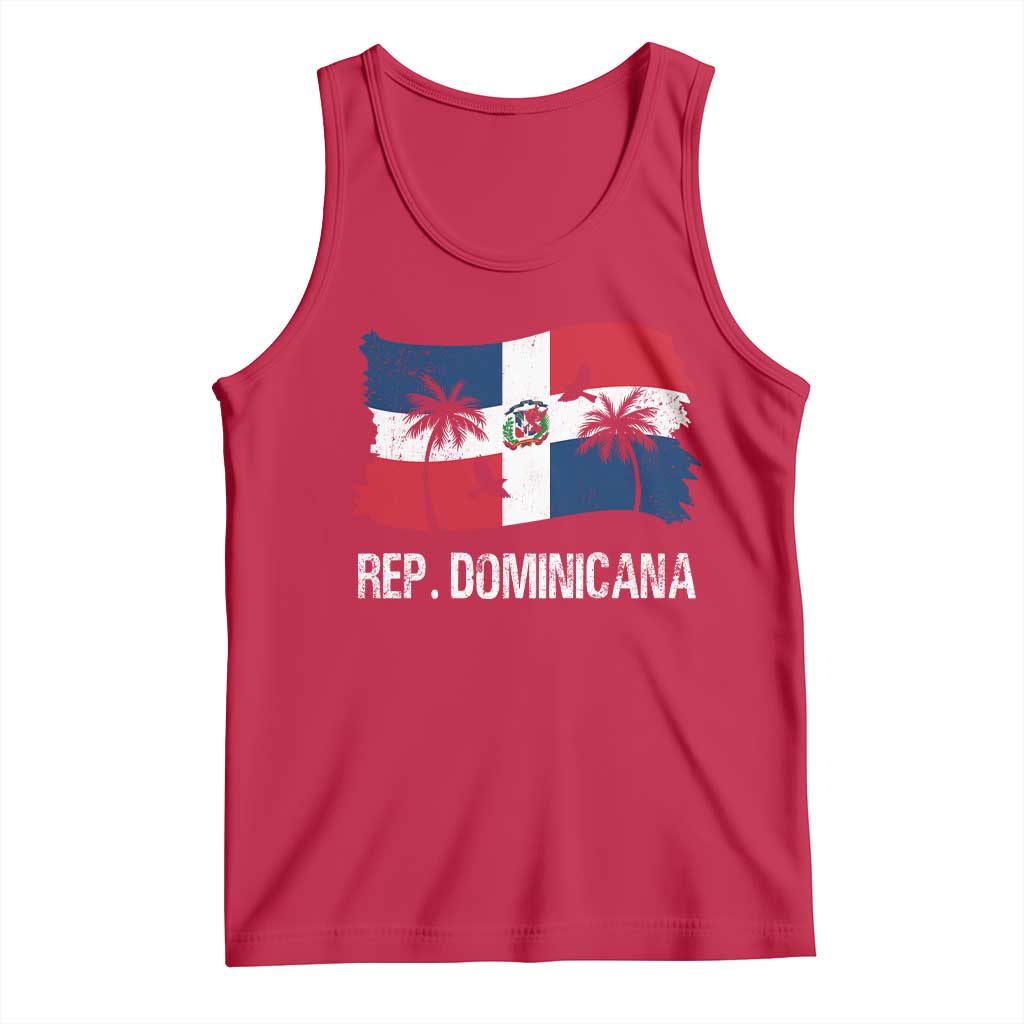 Dominican Republic Flag Tank Top Island Pride Caribbean Heritage - Wonder Print Shop