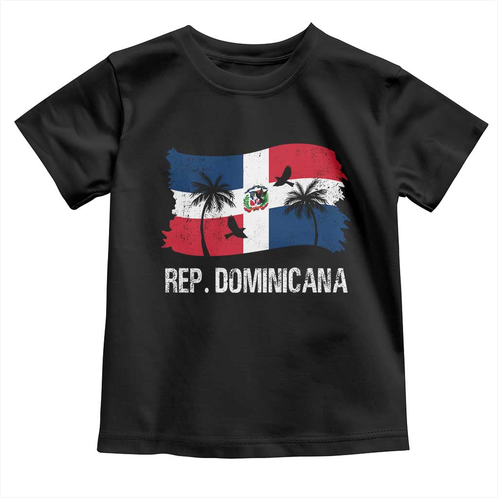 Dominican Republic Flag Toddler T Shirt Island Pride Caribbean Heritage - Wonder Print Shop