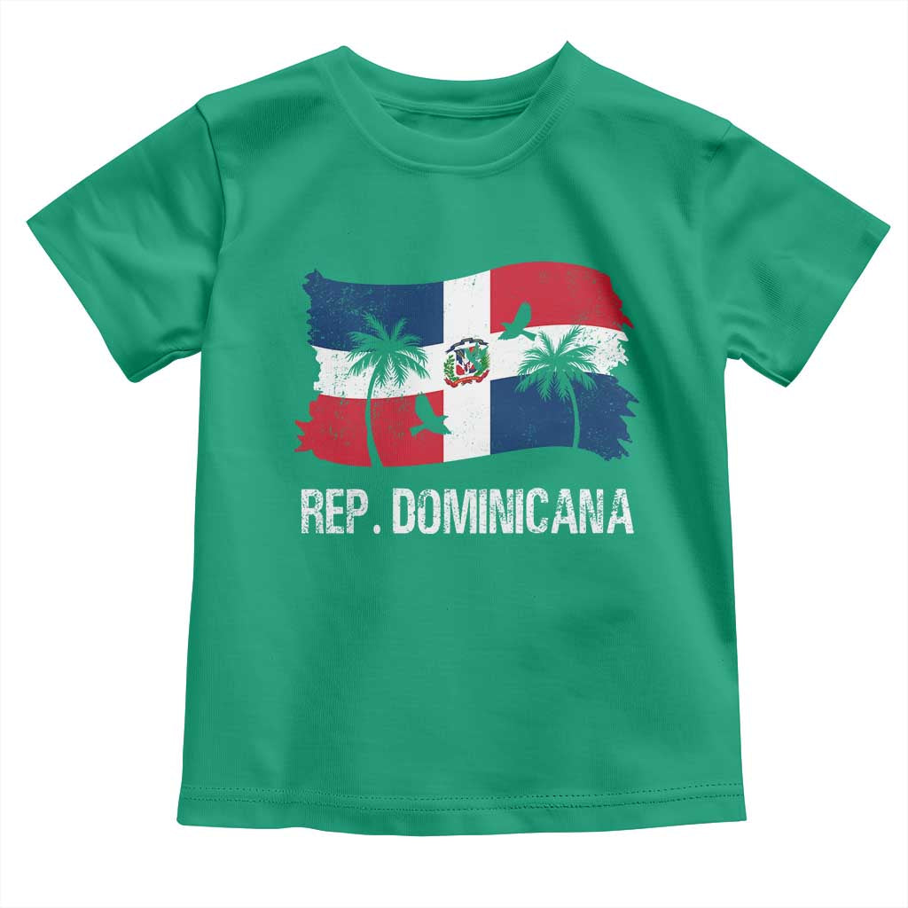 Dominican Republic Flag Toddler T Shirt Island Pride Caribbean Heritage - Wonder Print Shop