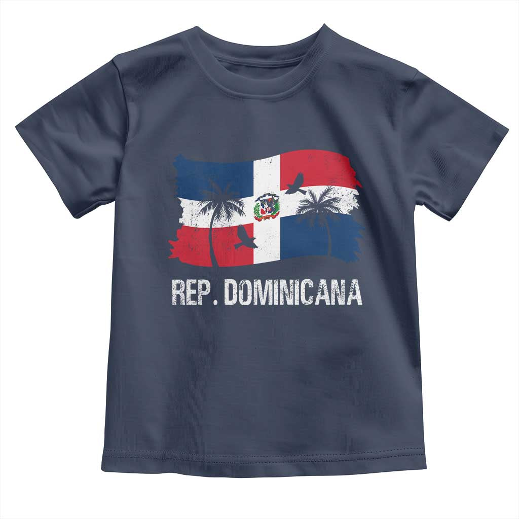 Dominican Republic Flag Toddler T Shirt Island Pride Caribbean Heritage - Wonder Print Shop