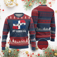 Dominican Republic Flag Knitted Sweatshirt Island Pride Caribbean Heritage - Wonder Print Shop