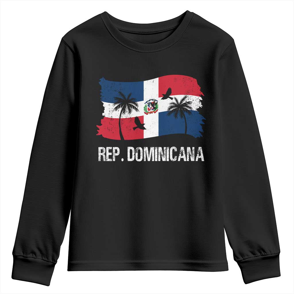 Dominican Republic Flag Youth Sweatshirt Island Pride Caribbean Heritage - Wonder Print Shop