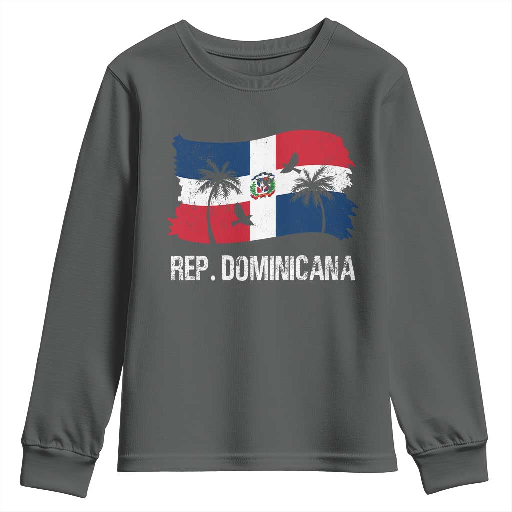 Dominican Republic Flag Youth Sweatshirt Island Pride Caribbean Heritage - Wonder Print Shop