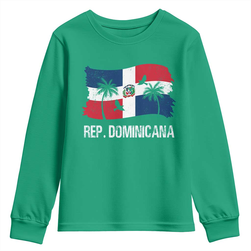 Dominican Republic Flag Youth Sweatshirt Island Pride Caribbean Heritage - Wonder Print Shop